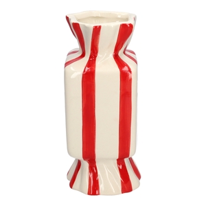 DF03-666581500 - Vase Candy 9x9x20 red/white