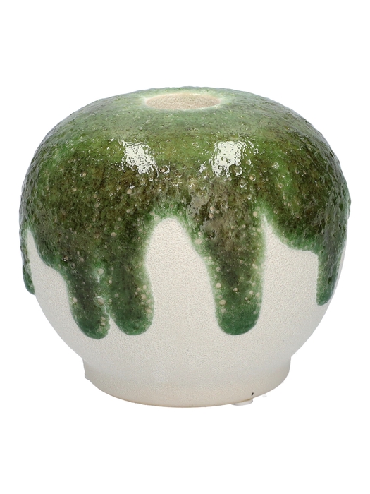 <h4>DF03-741310600 - Candle holder Esencia2 d2.5/10.8xh9.5 green/white</h4>