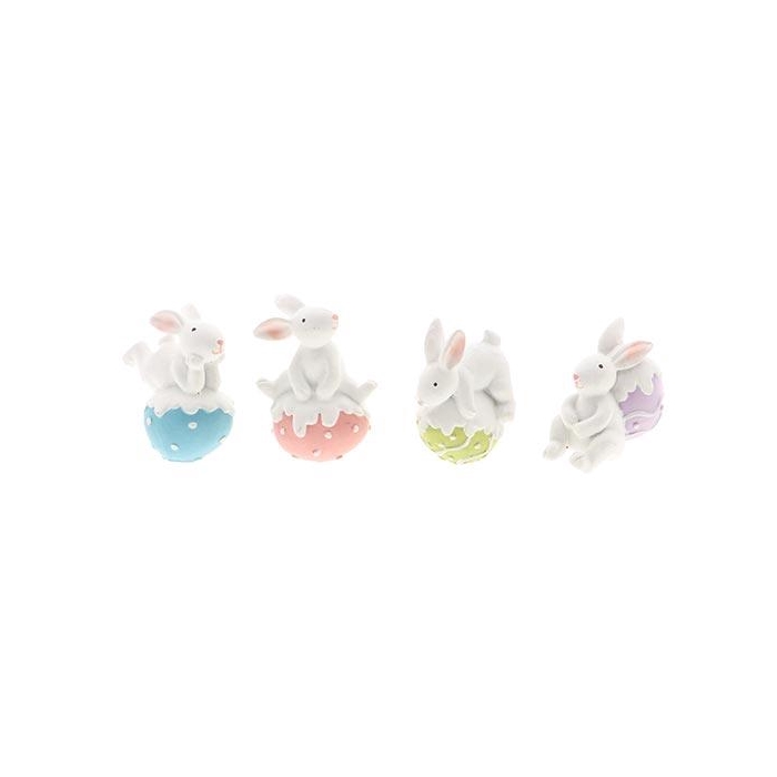 <h4>Bunny On Egg 4Ass L5W3.5H7.5</h4>