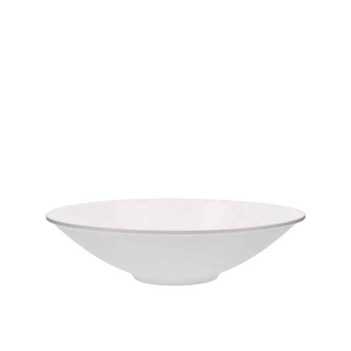 <h4>Ceramic Bowl White Mat Flat 25x7cm</h4>
