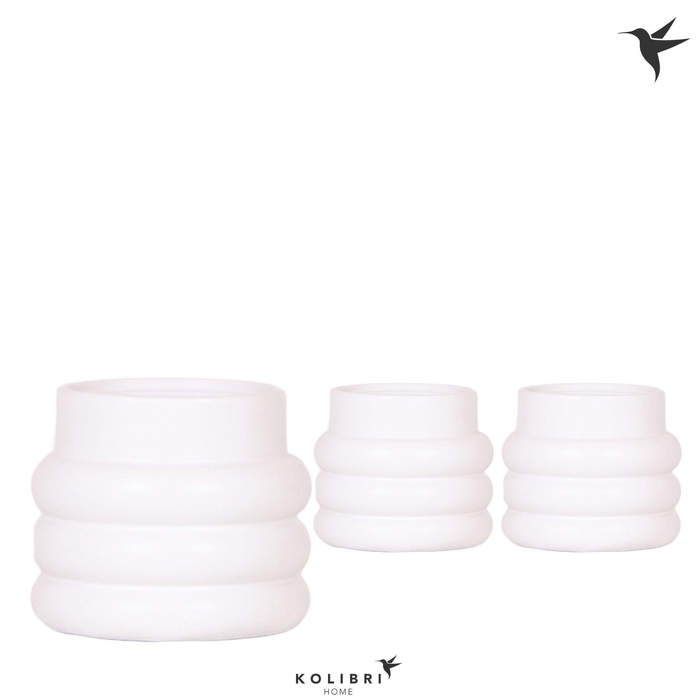 <h4>Kolibri Home Bubble pot white</h4>