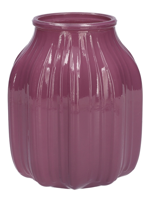 <h4>DF02-664325400 - Vase Suko d8.5/13.8xh16 aubergine milky</h4>