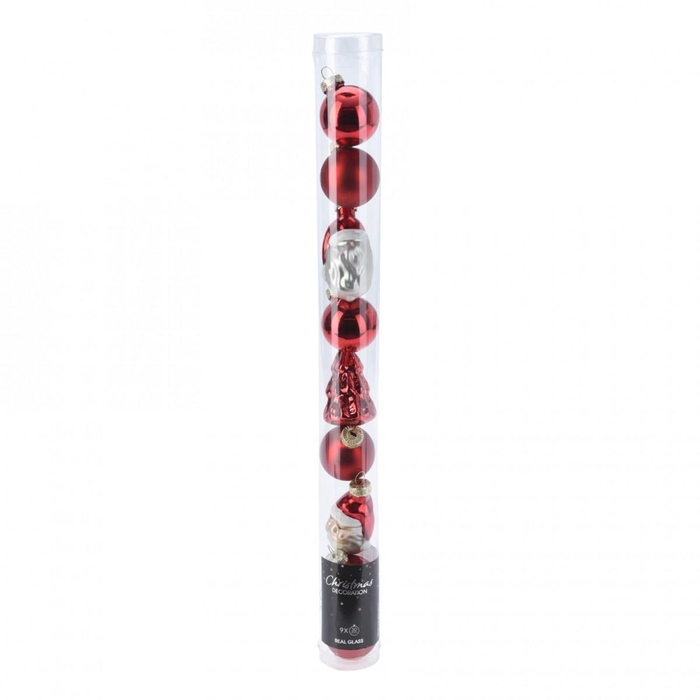 <h4>Kerstbal Bal deco  30mm x9 ass.</h4>