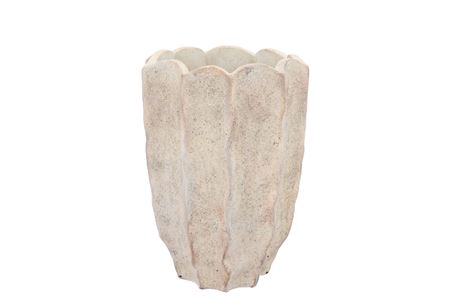 <h4>Alaska Wavy Sand Vase 15x15x21cm</h4>