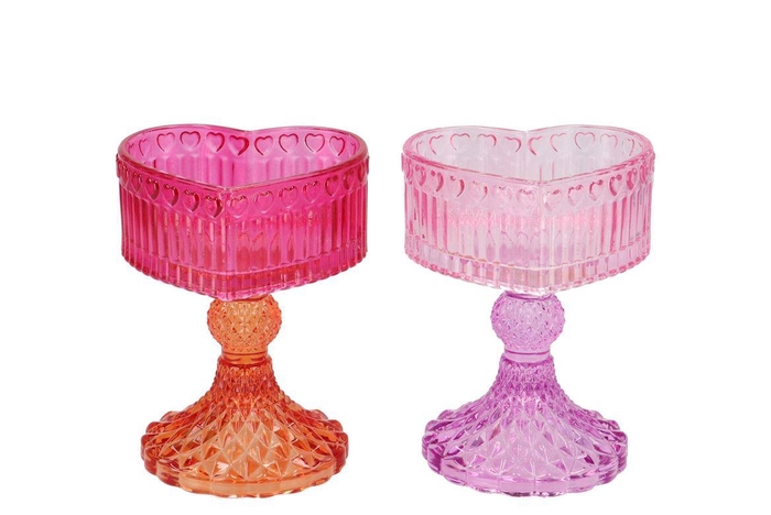 <h4>Amour Fuchsia Mix T-light Heart Ass 10x9x13cm</h4>