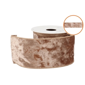 Ribbon Velvet Satin Taupe 3mx70mm