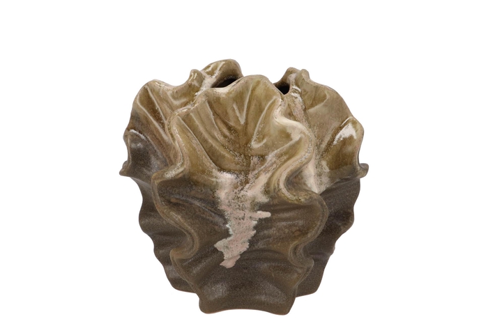 Dion Brown Vase 17x17x16cm