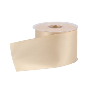 Ribbon Grave Double Satin 63 Beige 77mmx25m P/1