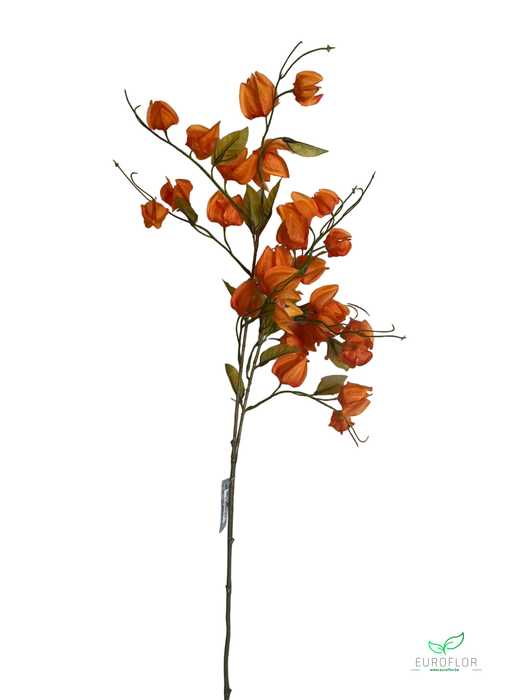 SILK FLOWERS - PHYSALIS SPRAY ORANGE 80CM