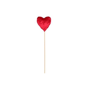 Love Stick Heart Velvet Red 50x9cm