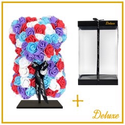 <h4>arr3 Deco beer 25cm - Summer paars rood wit blauw</h4>