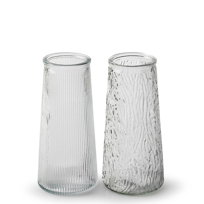 <h4>Glass Pisa Vase d07.5*16cm ass.</h4>