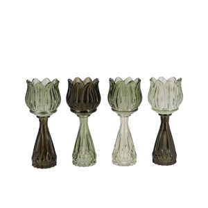 Bicolore Summer Green Mix Tulip Vase Ass 7x18cm