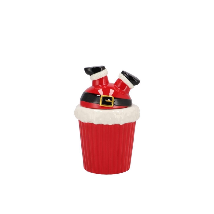 <h4>Jolie Jolly Red Santa Jar 12x11x17cm</h4>