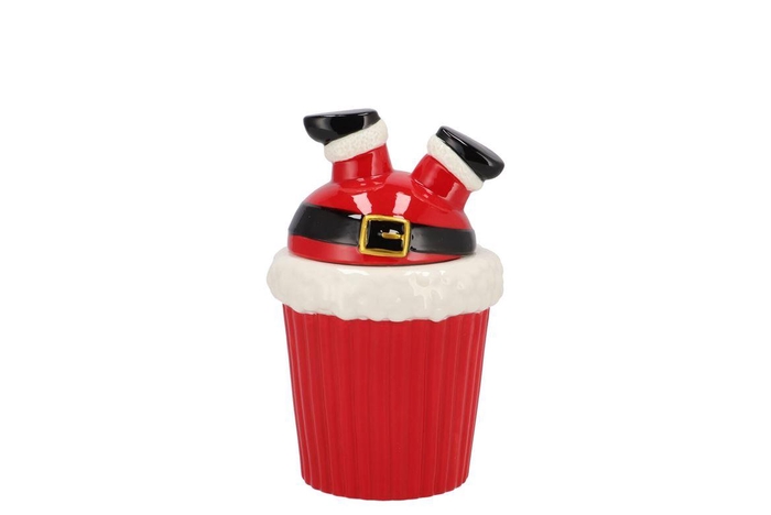 <h4>Jolie Jolly Red Santa Jar 12x11x17cm</h4>