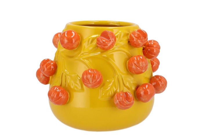 <h4>Vaza FRUIT MANDARIN YELLOW POT 24X19CM</h4>