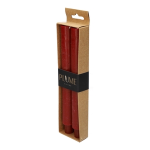 DF09-731275700 - Set/2 Dinner candle Lucian d3xh25 rustic red