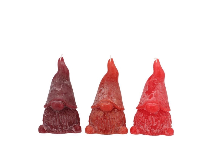 <h4>Candle Frosty Gnome Wild Red Mix 6x10cm</h4>