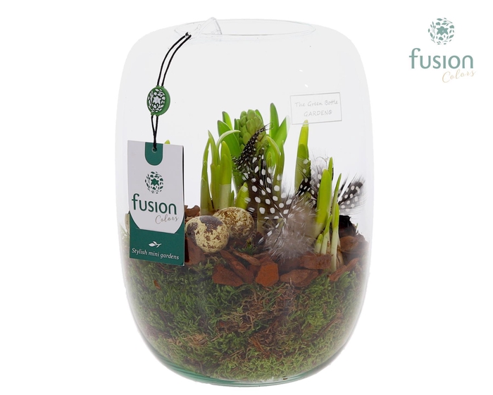 <h4>Green Bottle Isabella Large met Pasen arrangement</h4>