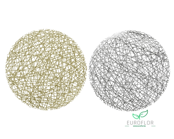 PLACEMAT PVC ROUND MESH 2ASS