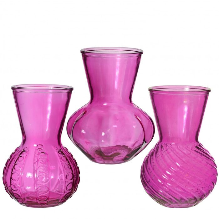 <h4>Glass Vase Kristal d6/13*18cm ass.</h4>