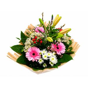 Boeket bamboo roze