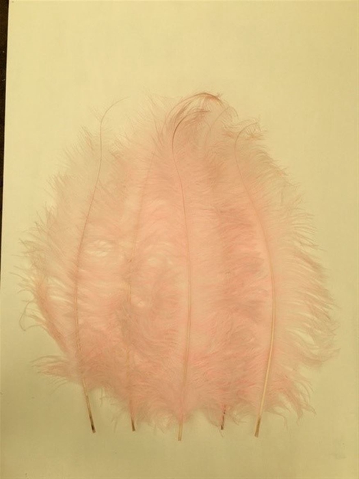 Feather Ostrich Feathers 55cm 5 Pcs Light Pink