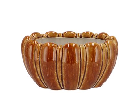 <h4>Inga Brown Pot Oval Active Glaze 26x17x13cm Nm</h4>