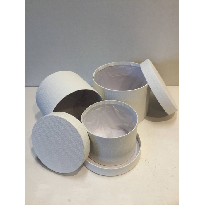 <h4>HOEDENDOOS 3BOXES D19XH14,5 EN D17XH13 EN D14,7XH11 WHITE</h4>