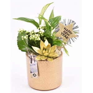 Keramiek pot goud 14cm