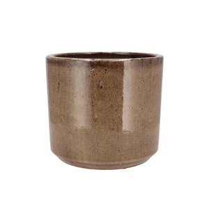 Javea Cilinder Pot Glazed Taupe 20x18cm