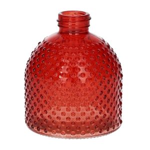 Bottle Caro14 d7.8xh9 cherry red transparent