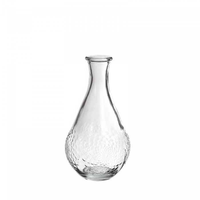 <h4>Glas Dahlia fles d09*16cm</h4>