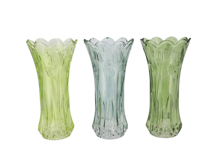<h4>Delight Fresh Green Mix Vase Tulip Ass 13x25cm</h4>