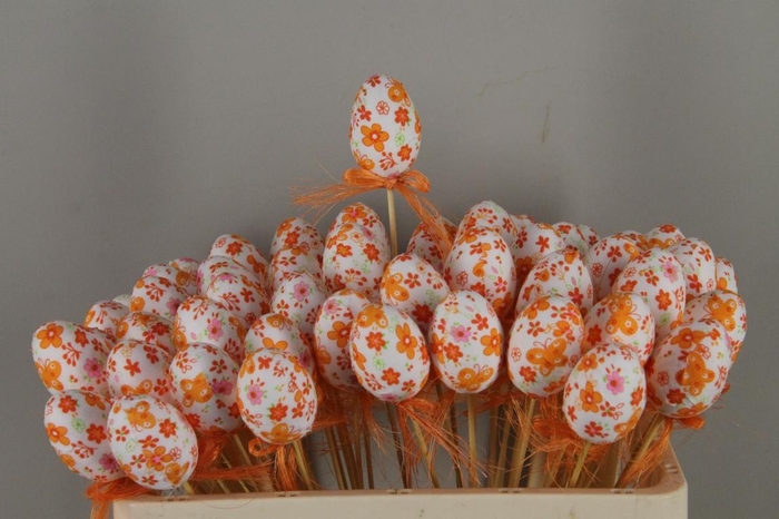 <h4>Stick Egg Fabric+Bow Orange</h4>