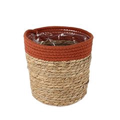 Mand Saga stro Ø21,5xH19cm terracotta