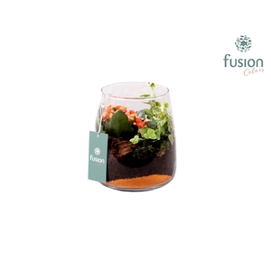 Pasen glazen windlicht Julia oranje