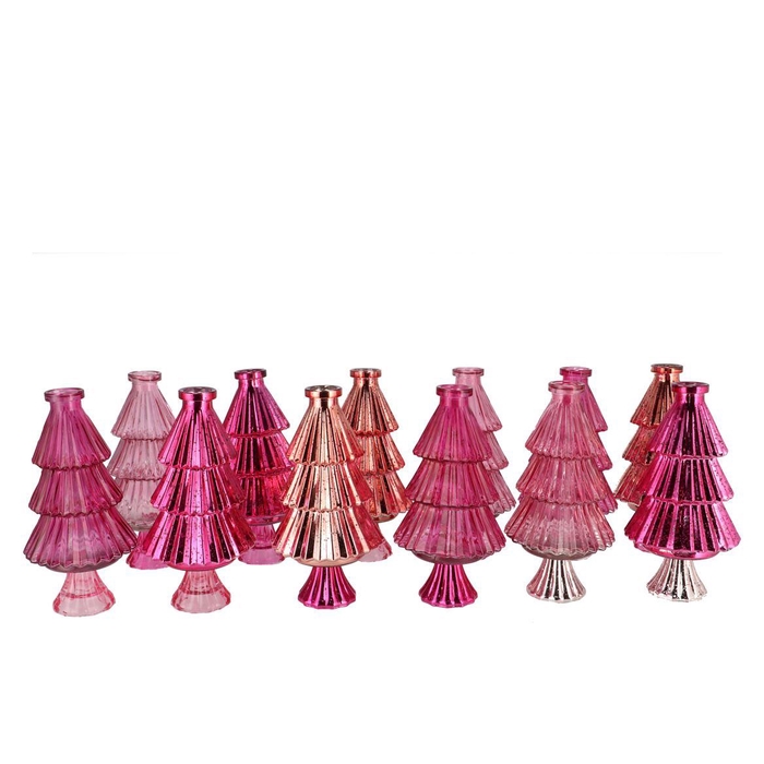 <h4>Jazz Jolly Pink Vase X-mas Tree Ass 11x22cm Nm</h4>