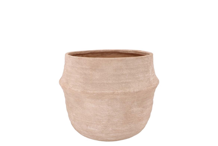 <h4>Lisboa Cream Pot Edge 16x16x15cm</h4>