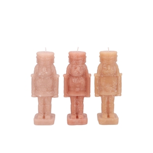 Frosty Nutcracker Warm Sand Mix Candle 4x4x12cm