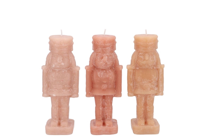 <h4>Candle Frosty Nutcracker Warm Sand Mix 4x4x12cm</h4>
