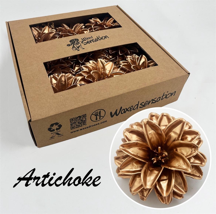 <h4>Zijde Artisjok Zijde Wx Metallic Koper</h4>