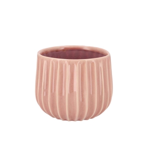 Gia Old Pink Stripe Pot 15x15x12cm