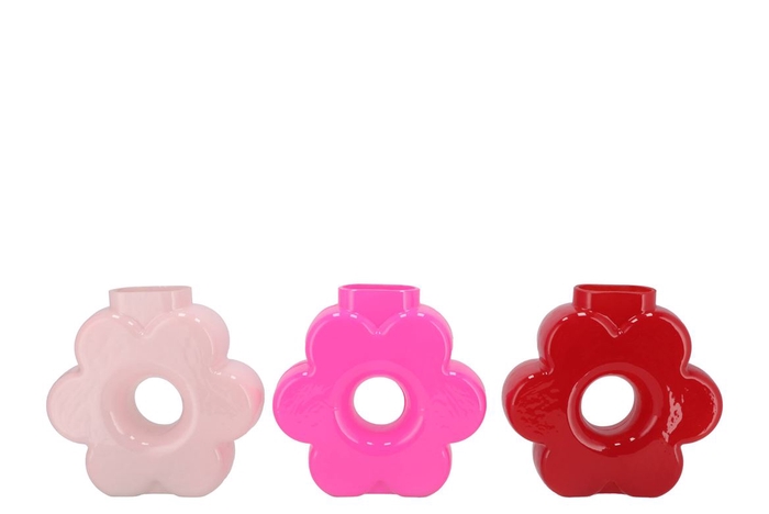 <h4>Livia Dutch Pink Mix Vase Ass 20x7x19cm</h4>