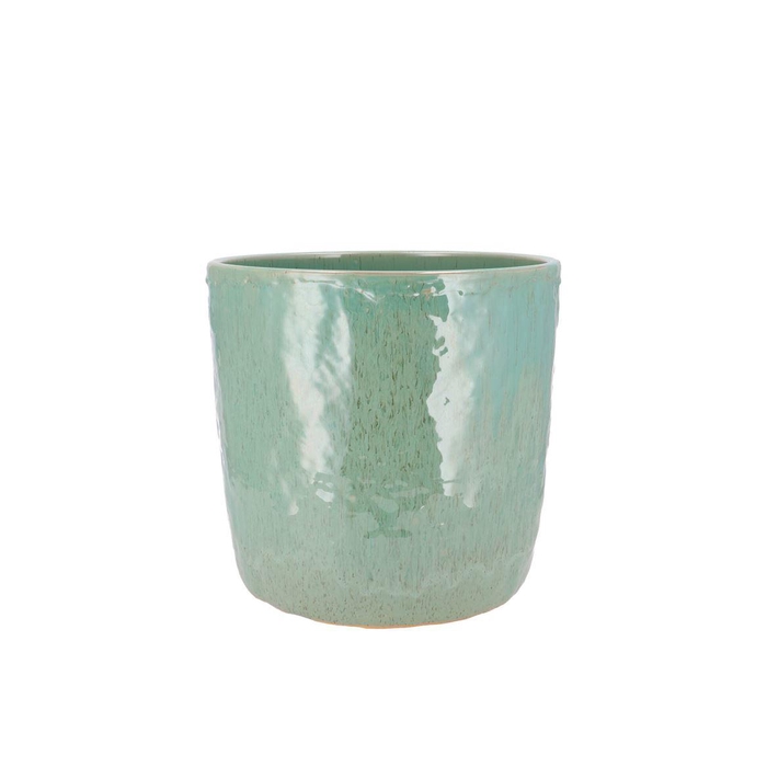 <h4>Iron Stone Aqua Green Pot 13x13x13cm</h4>