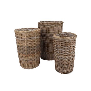 Rattan Ivy Natural Cilinder Set 3 23x40/27x45//34x