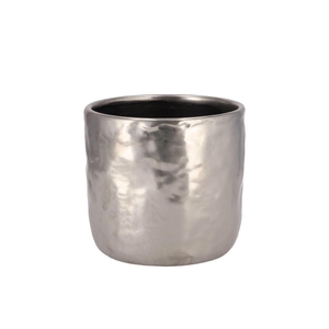Iron Stone Silver Glazed Pot 13x13cm