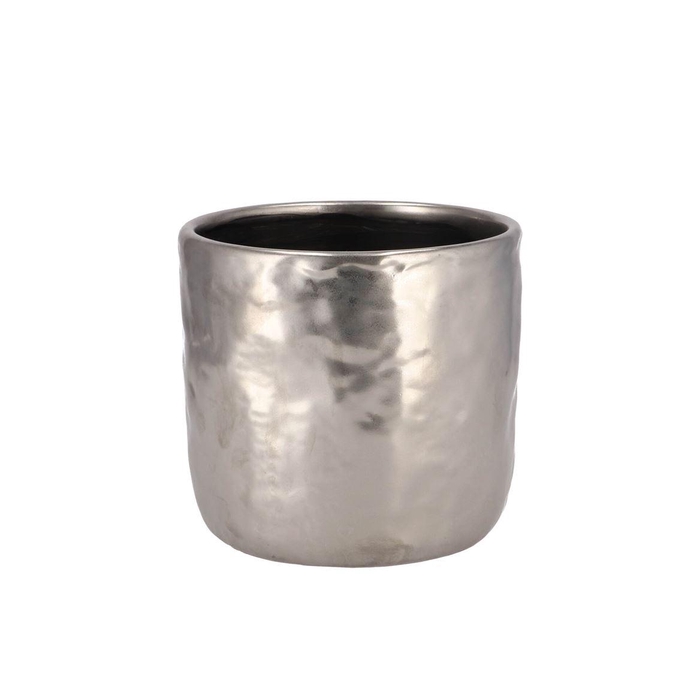 <h4>Iron Stone Silver Glazed Pot 13x13cm</h4>