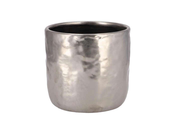 <h4>Iron Stone Silver Glazed Pot 13x13cm</h4>