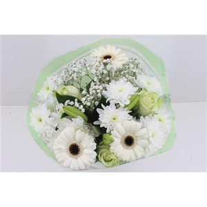 Boeket 3 Roos 3 Germini Wit